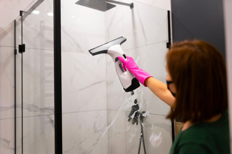 Shower glass cleaner