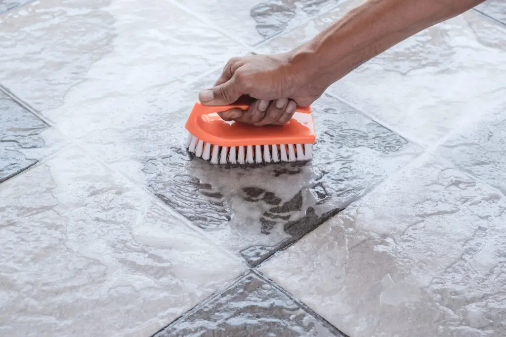 How to clean the stone floor in the shower