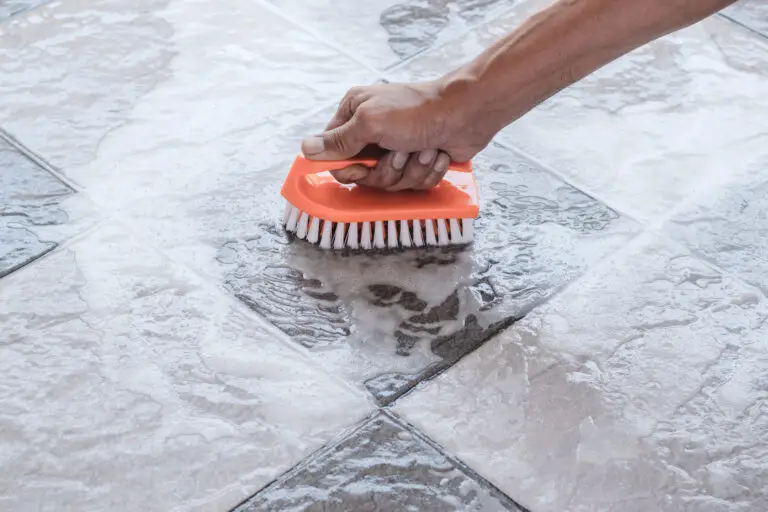 How to clean the stone floor in the shower
