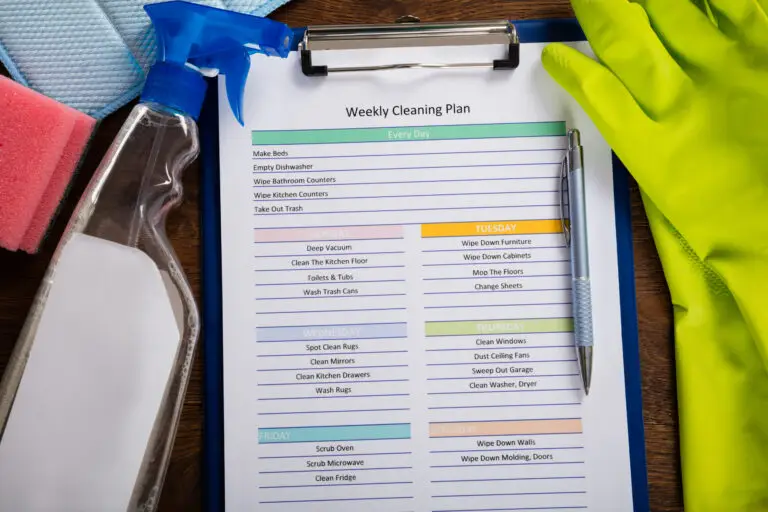 Deep clean bedroom checklist