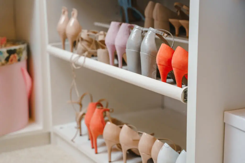 How to organize shoes in a small closet